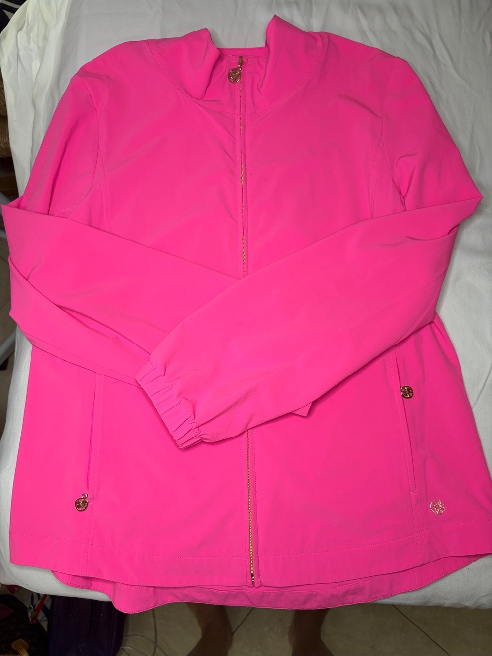 Lilly Pulitzer Women's Neon Pink Full-Zip Jacket